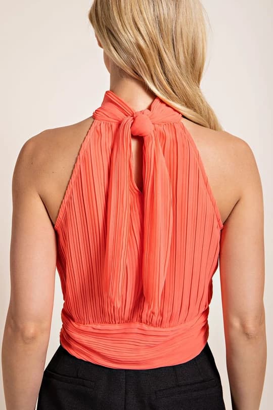 Blusa corrugada crop top