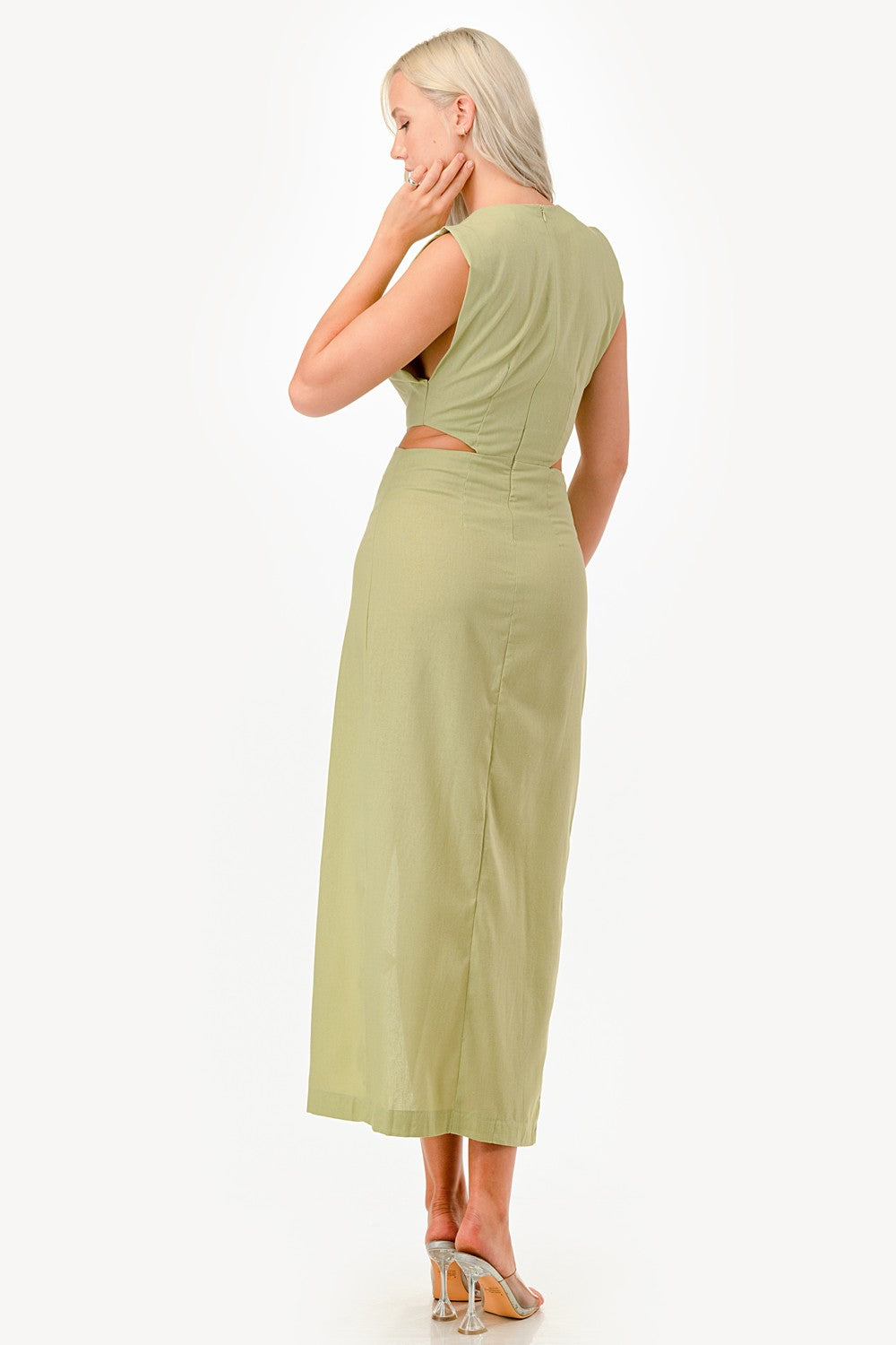 Vestido largo con hebilla