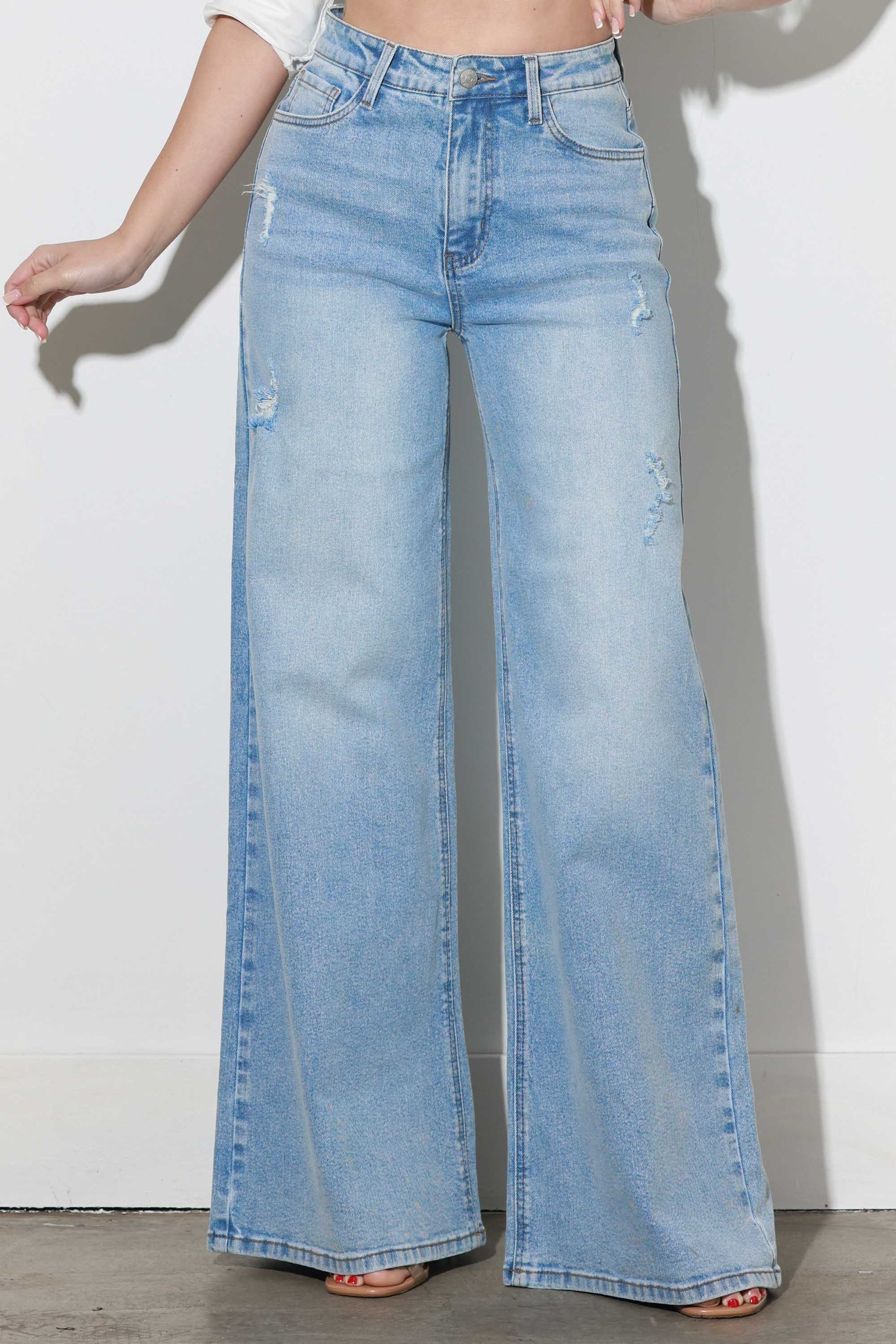 Jeans de pierna ancha y cintura alta