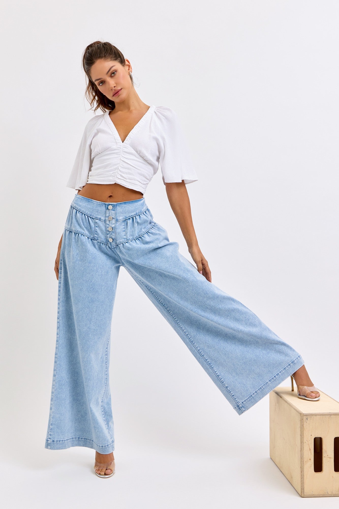 JEANS 4 BOTONES FALDON