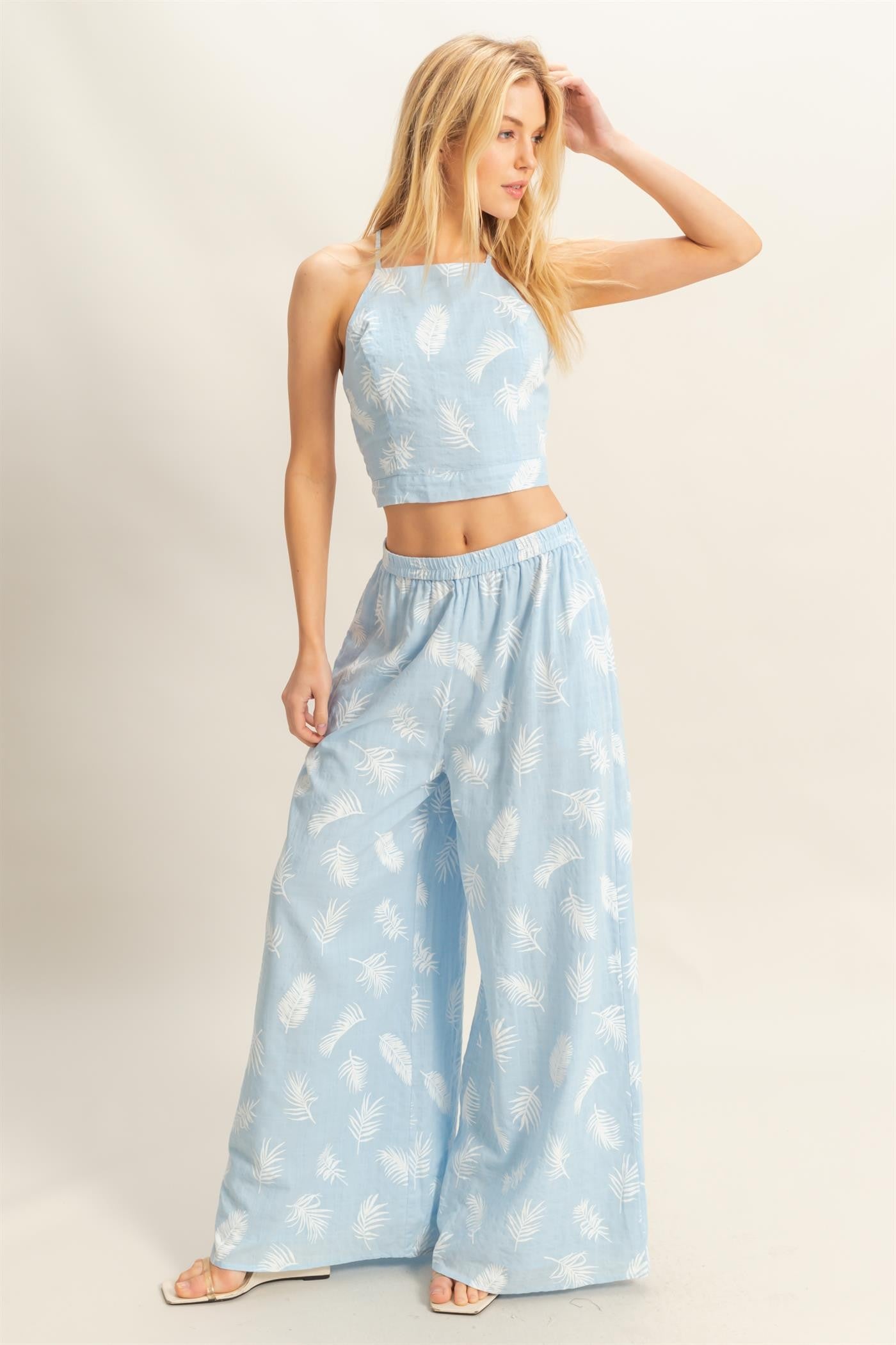 Set de pantalon con top corto