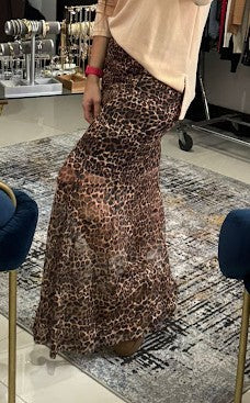 Falda de encaje animal print