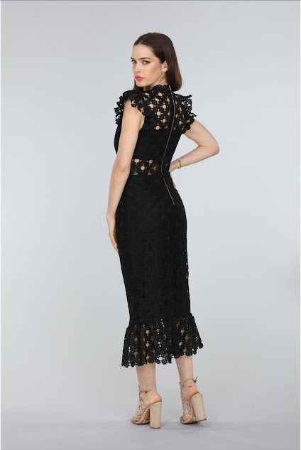 Vestido Midi Encaje crochet