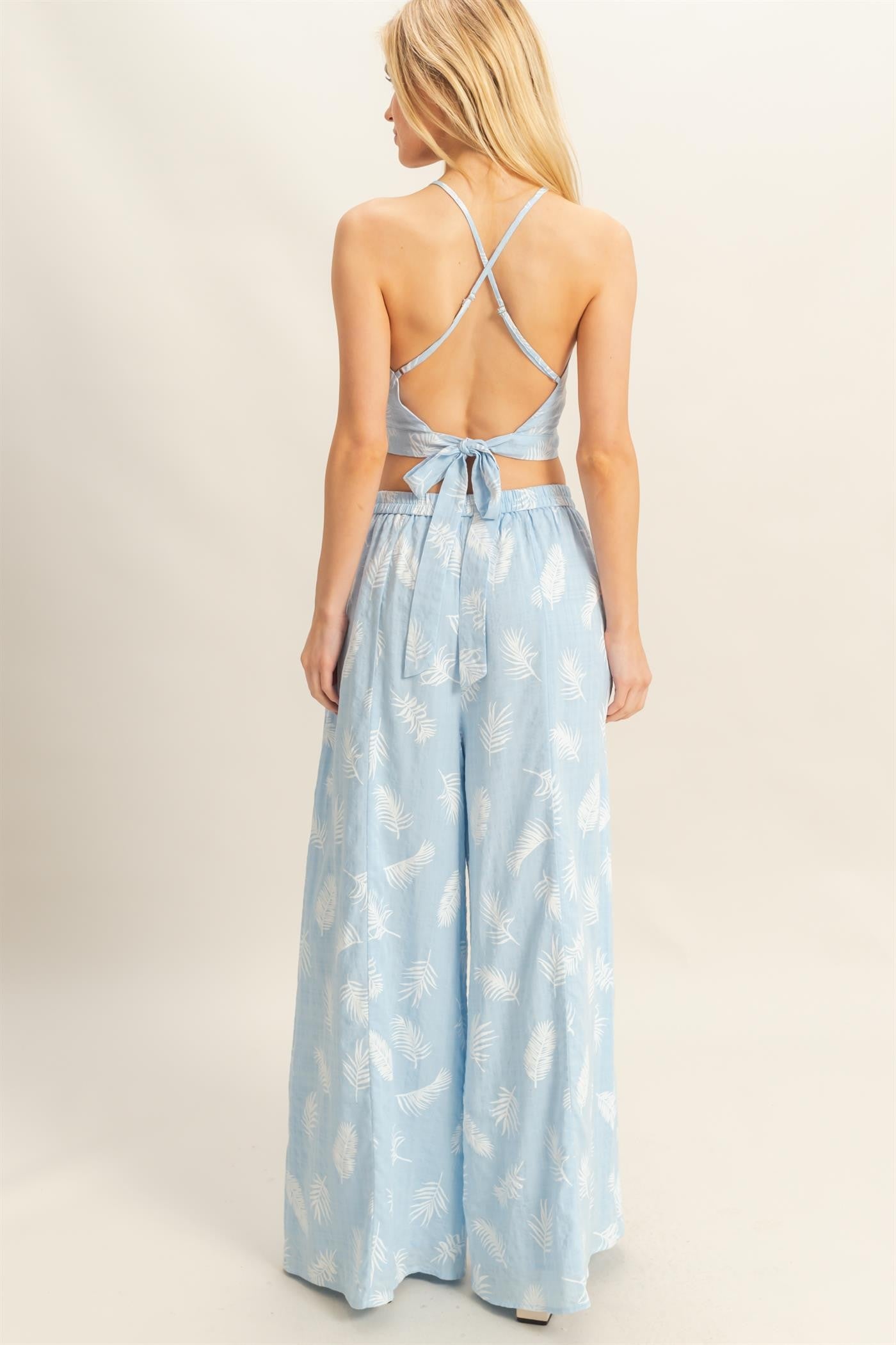 Set de pantalon con top corto