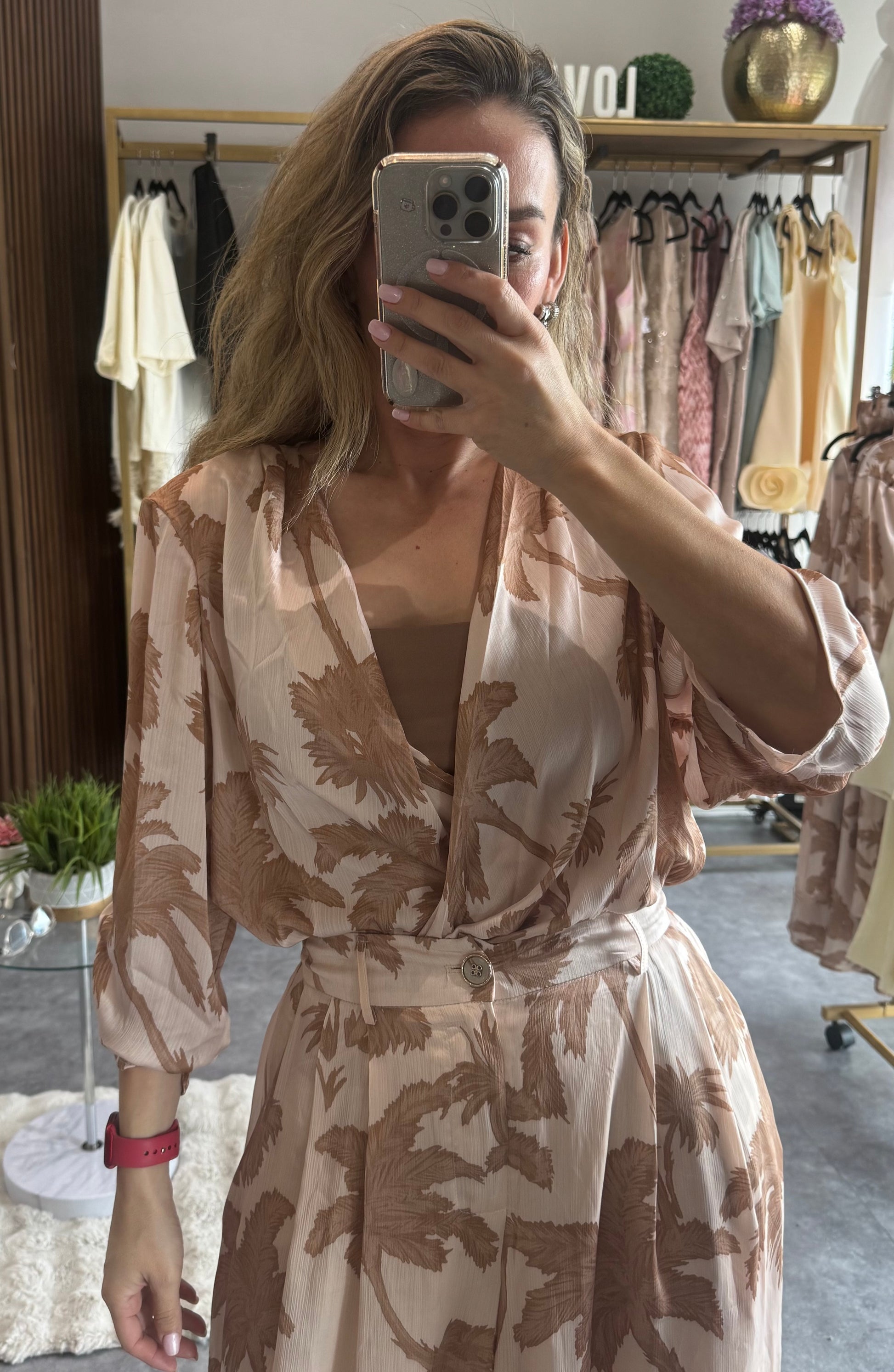 SET DE PANTALON Y BLUSA DE PALMERAS