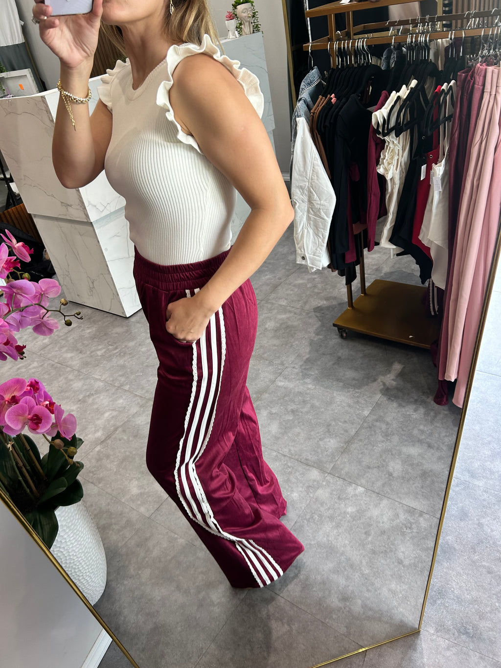 PANTS TERCIOPELO VINO