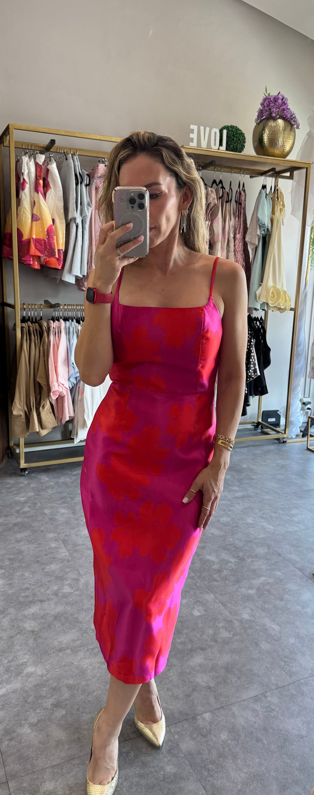 VESTIDO MIDI FLORES