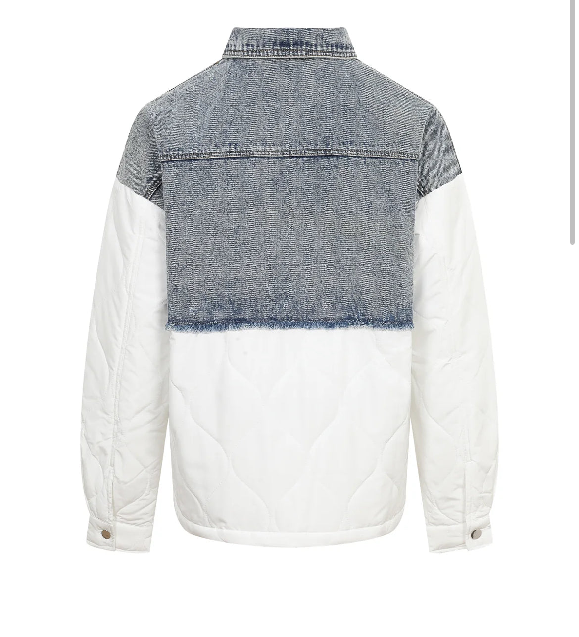 CHAMARRA BLANCA CON MEZCLILLA