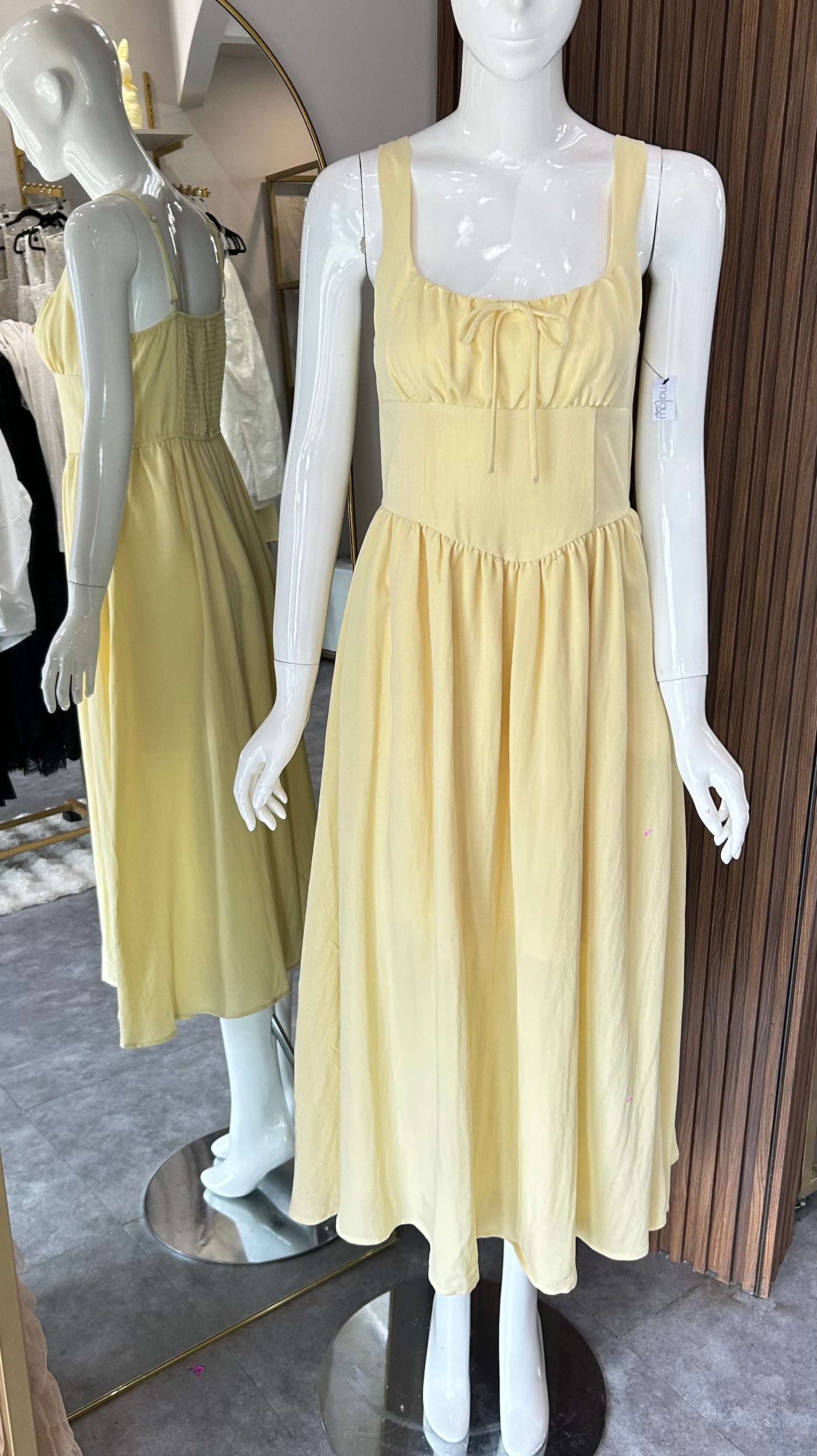 VESTIDO MIDI AMARILLO