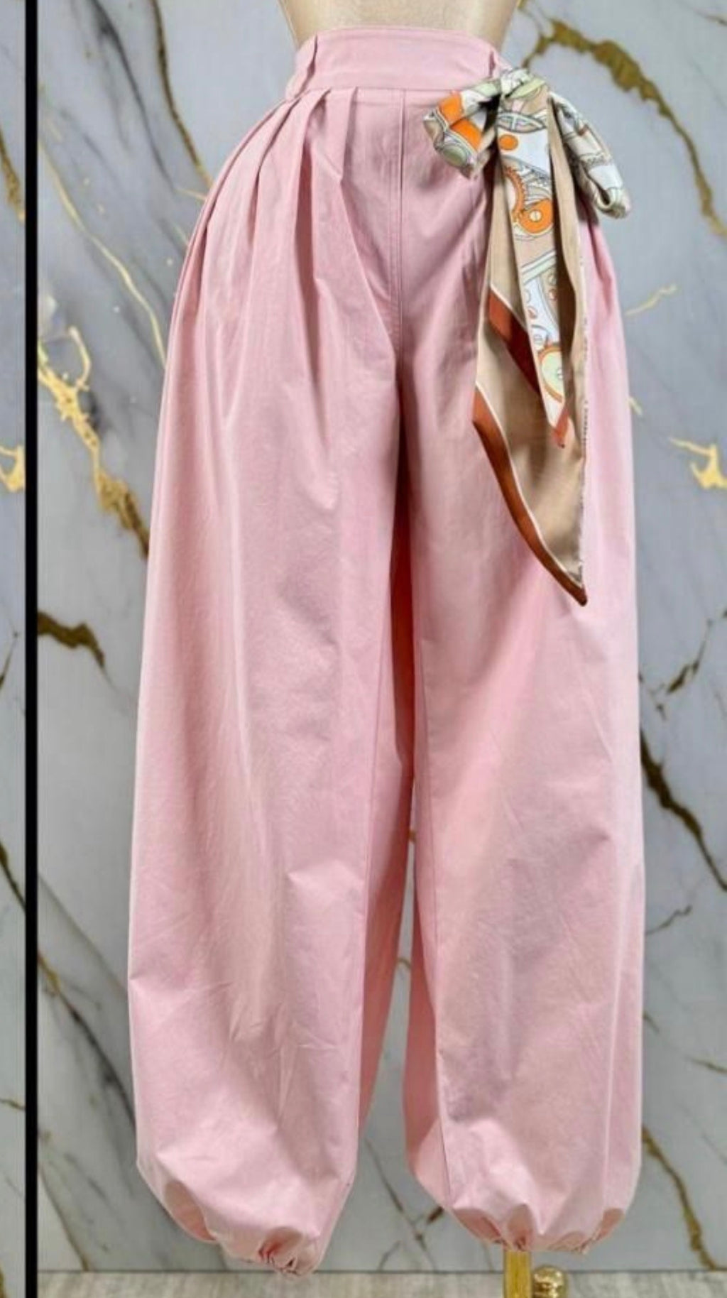 PANTALON ALADIN ROSA CON MASCADA