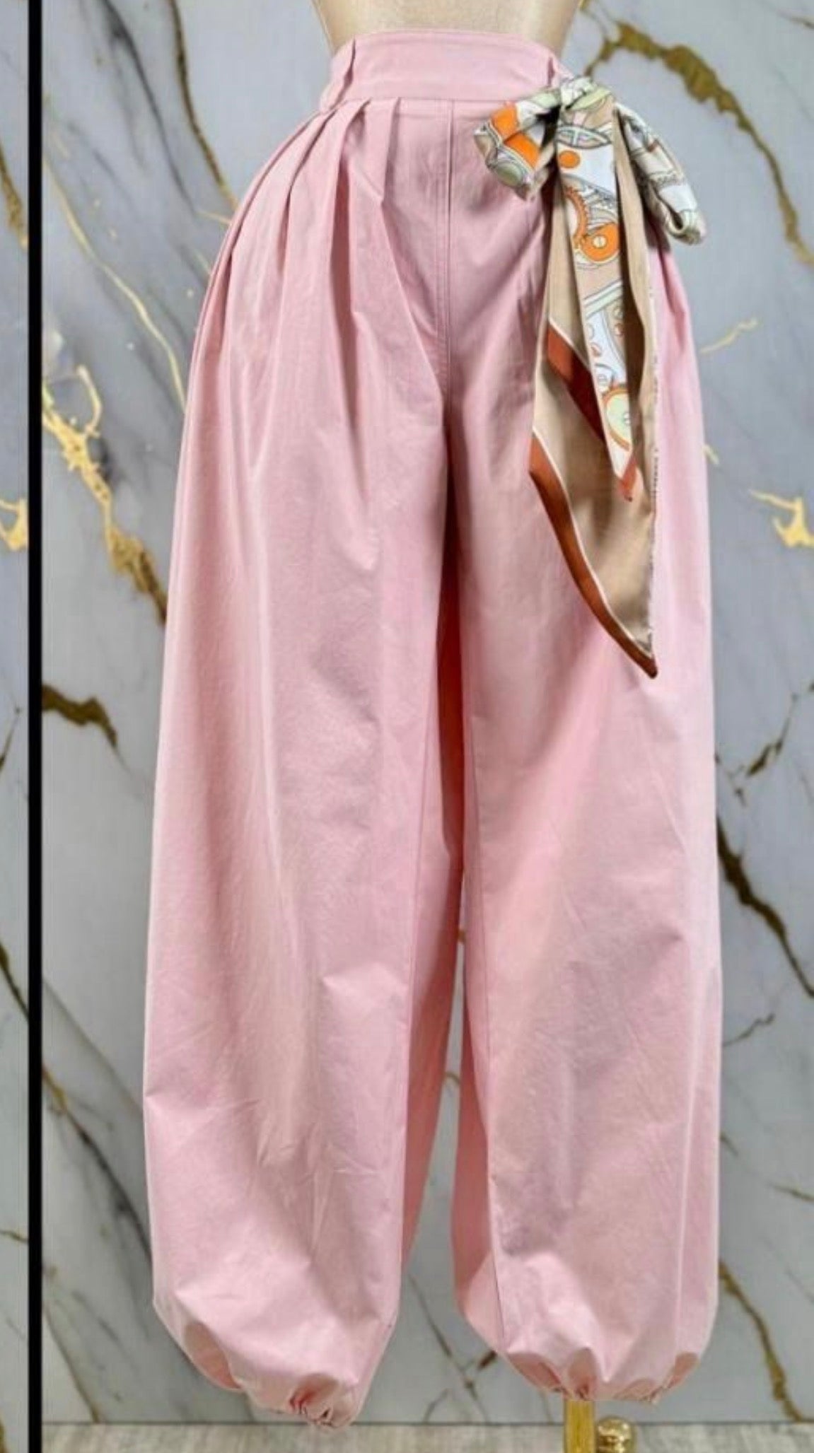 PANTALON ALADIN ROSA CON MASCADA