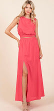 Set de falda larga y top