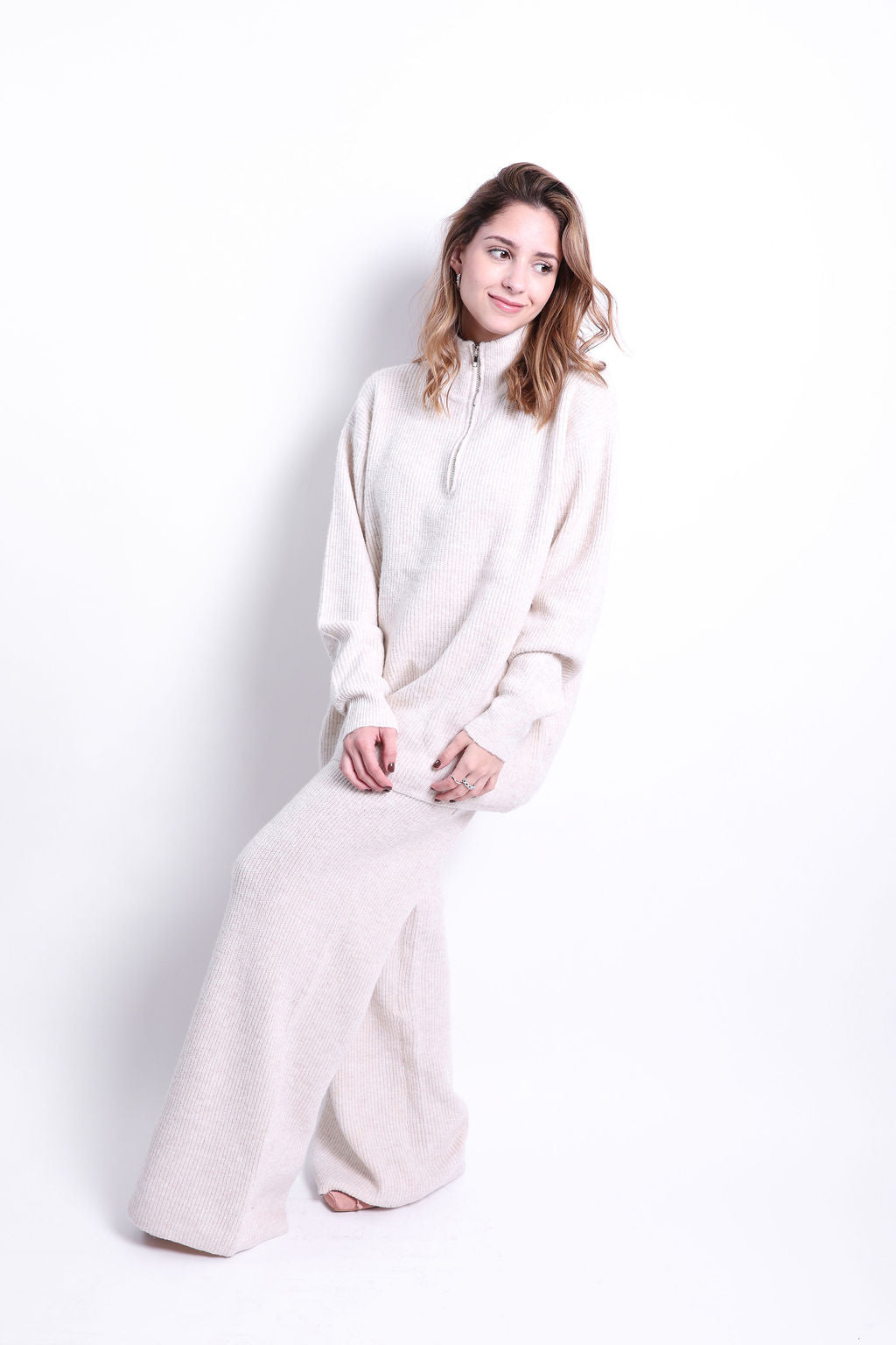 SET DE PANTS BLUSA CON ZIPER