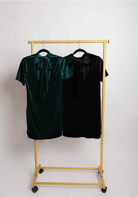 VESTIDO CORTO DE TERCIOPELO