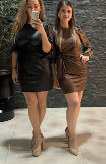 VESTIDO CON NUDO EN CINTURA