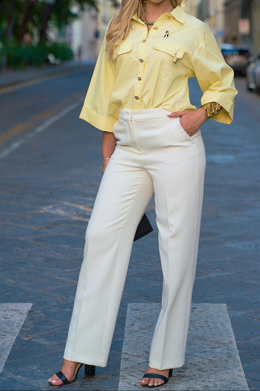 Camisa de botones con pines