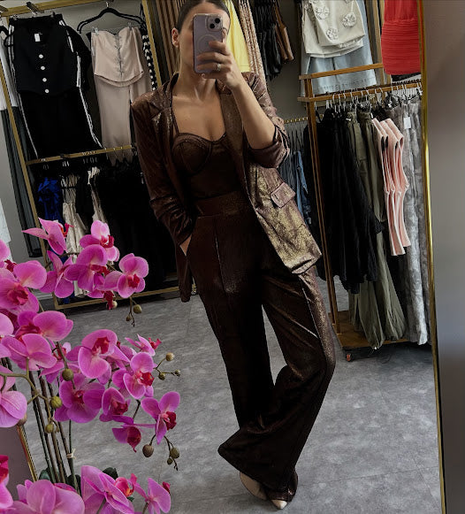 Set de 3 piezas de terciopelo